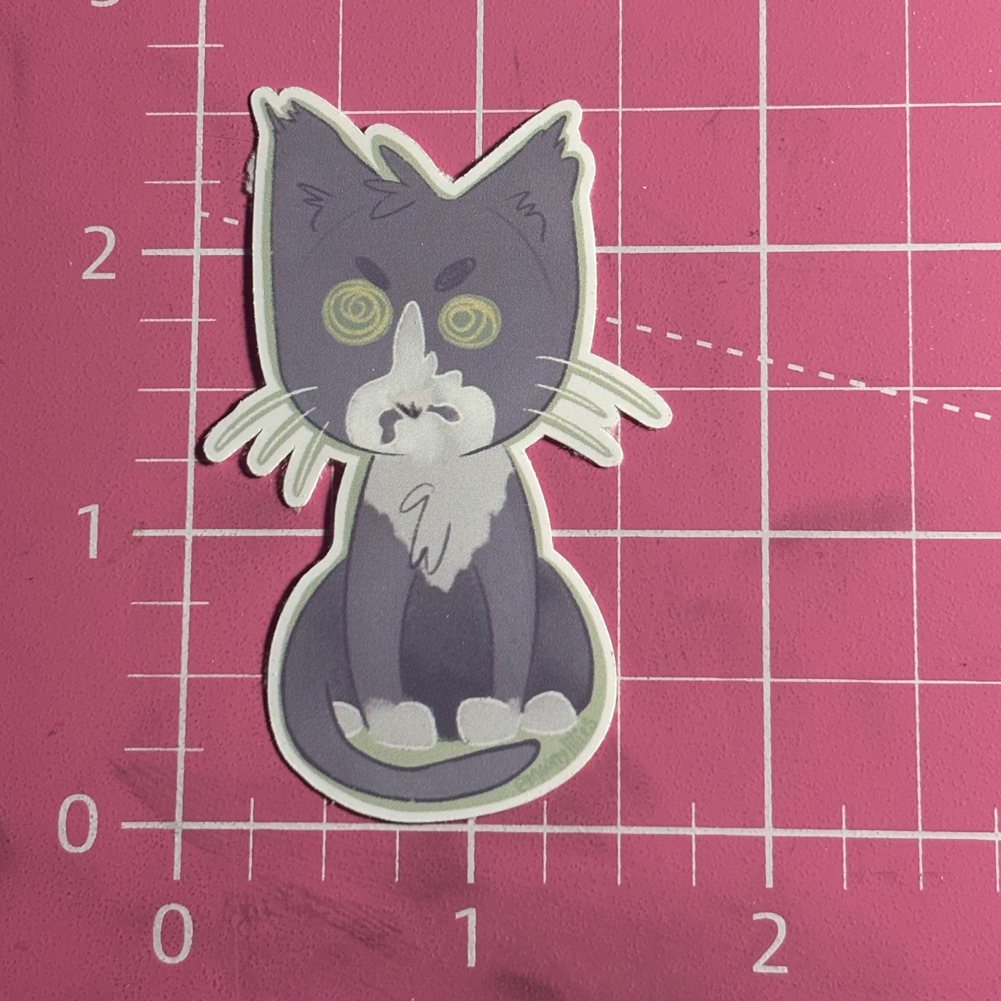 Grey Cat Sticker