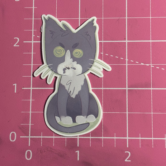 Grey Cat Sticker
