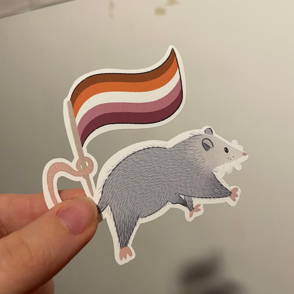 Pride Opossum Vinyl Stickers