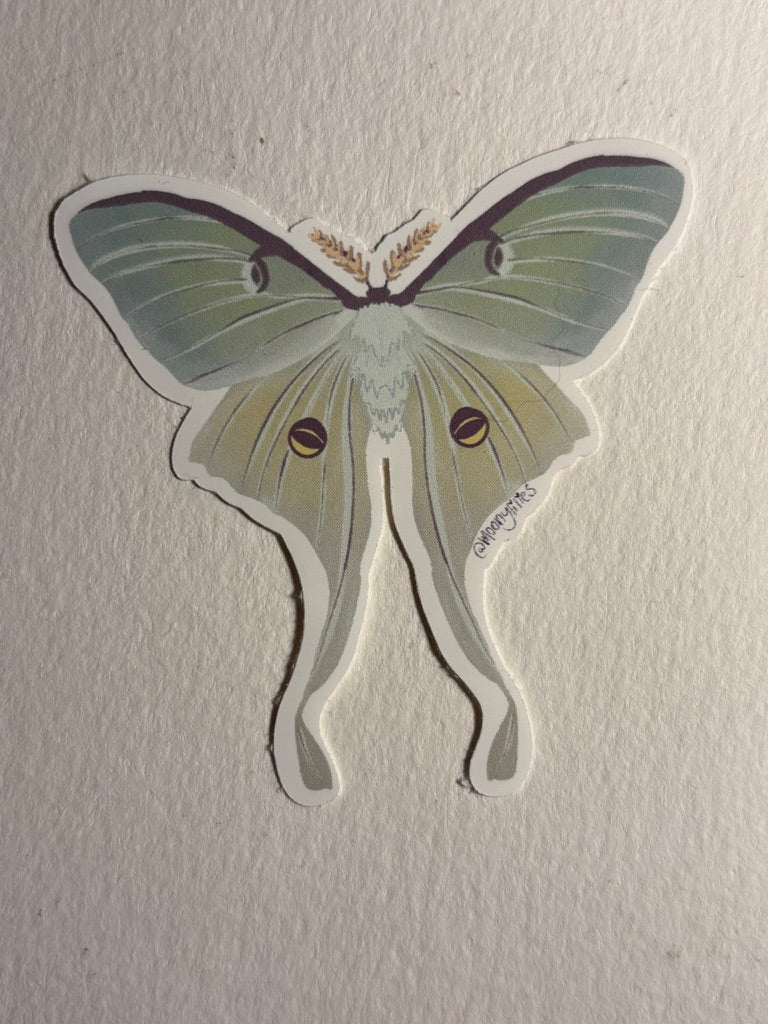 Actias Luna (Luna Moth) Sticker