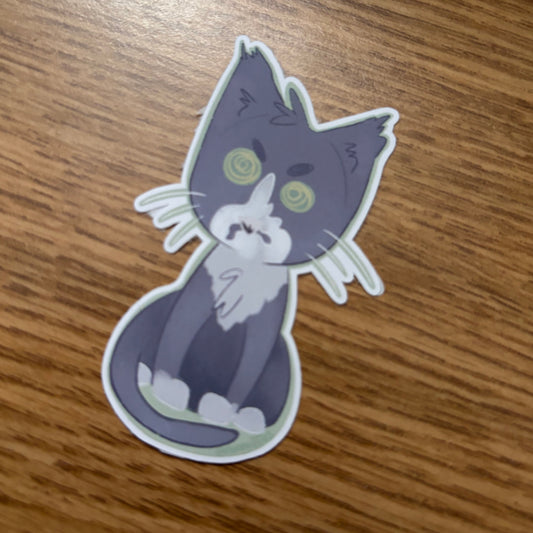 Grey Cat Sticker