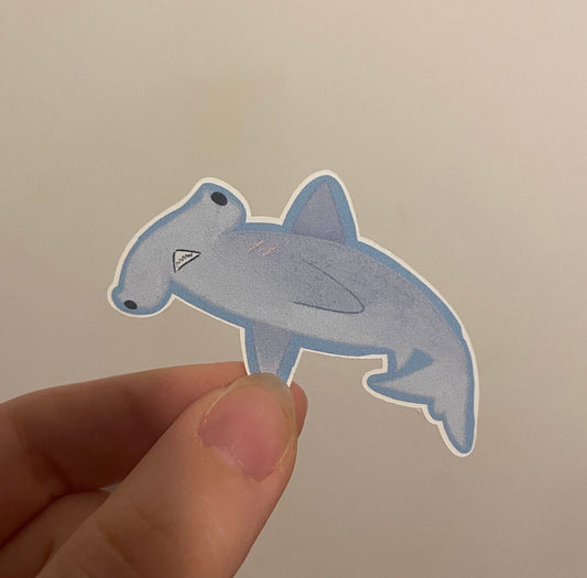 Anxious Hammerhead Sticker | Cute Shark Sticker